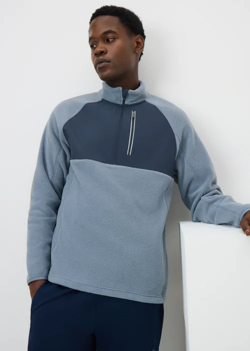 Souluxe Blue 1/4 Zip Fleece - L Image 1