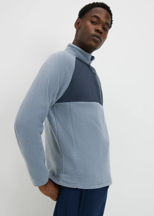 Souluxe Blue 1/4 Zip Fleece - L Image 3