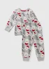 Boys Grey Santa Pyjama Set (1–7yrs) - 1 to 1 half years Image 1