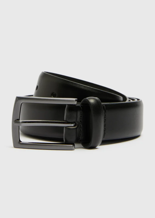 Black Faux Leather Belt