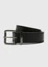 Black Leather Jeans Belt - 2XL/3XL Image 1