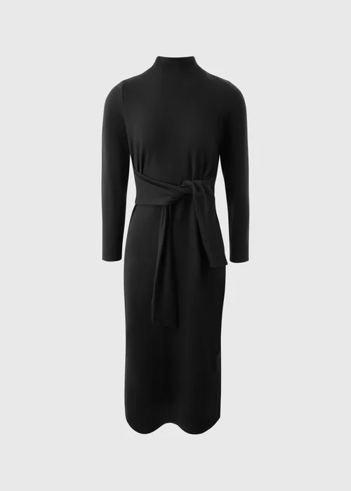 Black Tie Jersey Midi Dress - 20 Image 4