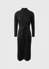 Black Tie Jersey Midi Dress - 20 Image 4
