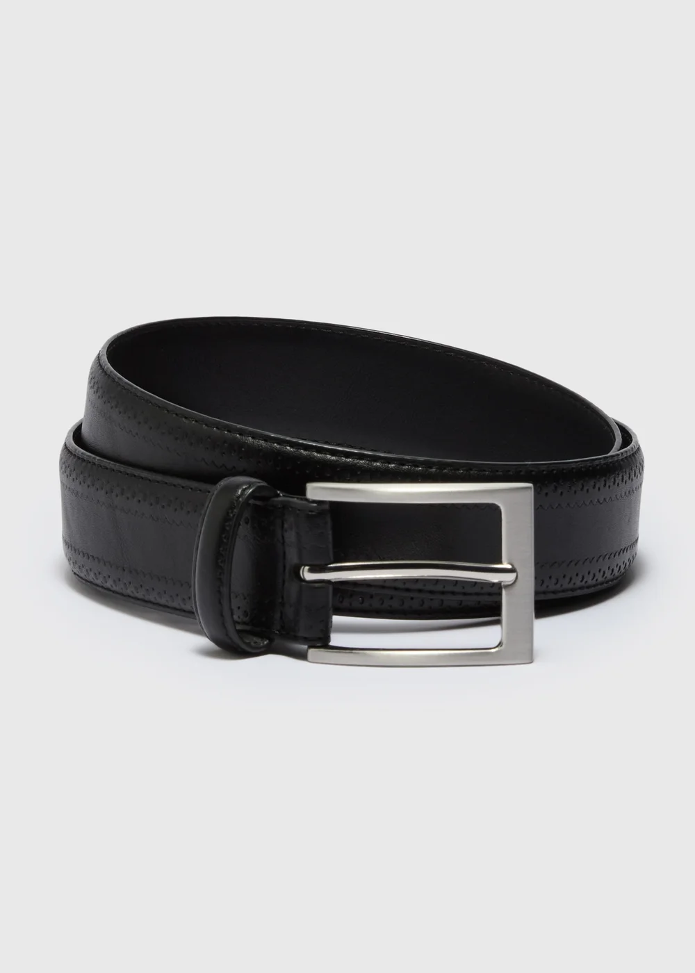 Black Brogue Belt - 2XL-3XL Image 1