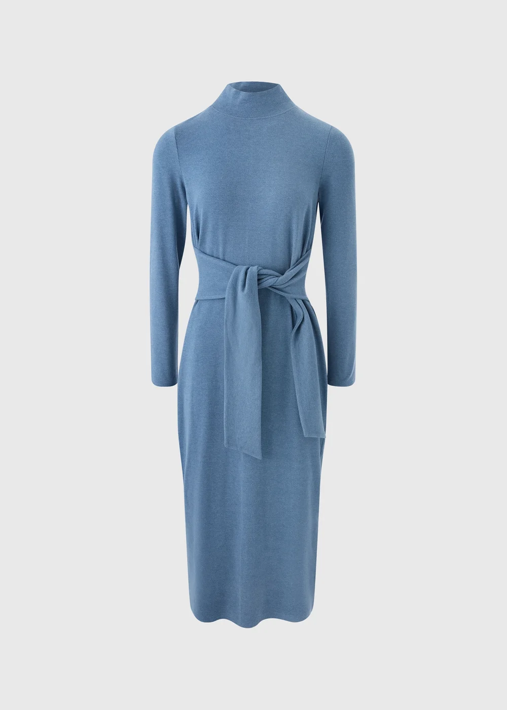 Blue Jersey Tie Midi Dress - 24 Image 4