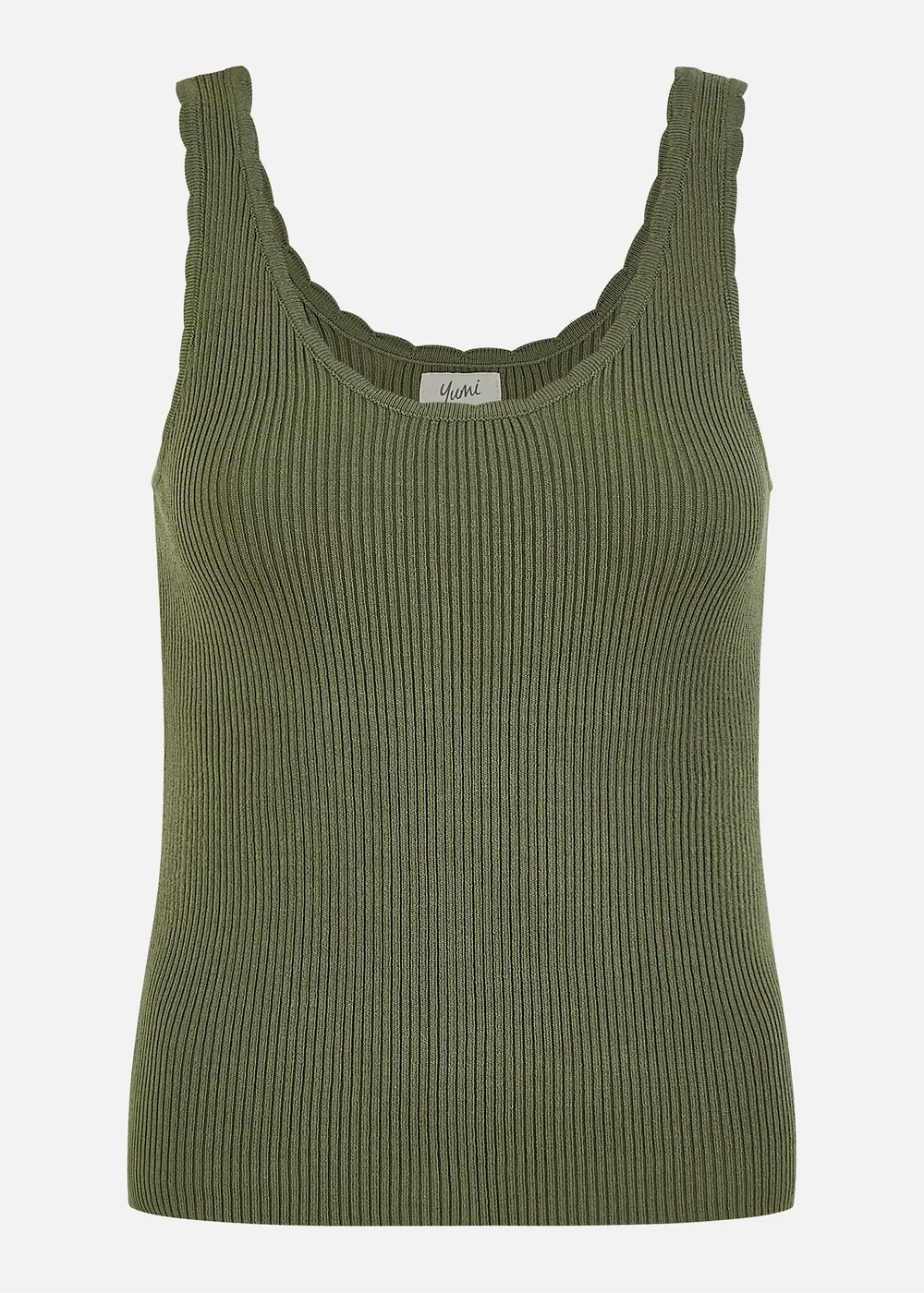 Yumi Green Fine Knit Vest Top - M Image 3