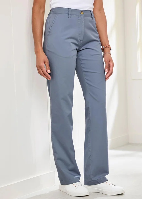 Cotton Traders Pale Blue Everyday Straight Leg Trousers - 24/L29 Image 2