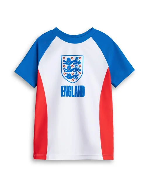 Vanilla Underground England Football Kids Blue Swim Top (2-10 Years) - Age 9-10 Years Image 1