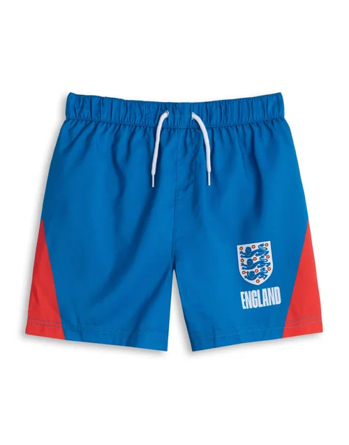 Vanilla Underground England Football Kids Blue Swim Shorts (2-10 Years) - Age 2-3 Years Image 1