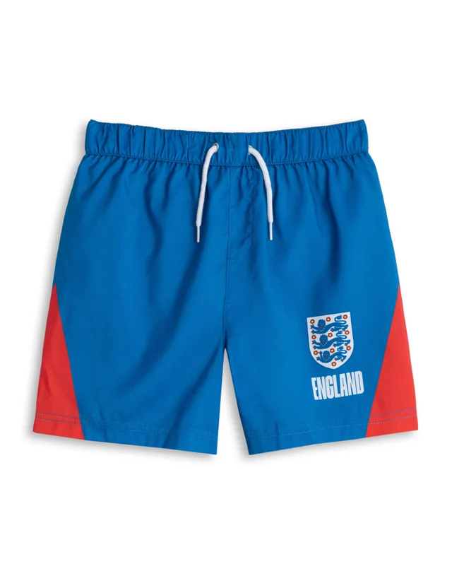 Vanilla Underground England Football Kids Blue Swim Shorts (2-10 Years)
