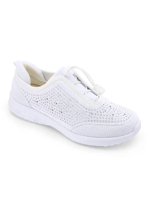 Cotton Traders Warm Cream Memorylite Toggle Trainers - 6 Image 1