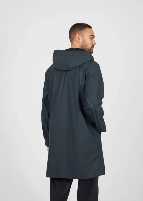 Brave Soul Khaki Rubberised Hooded Parka Style Jacket - S Image 2