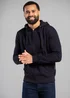 French Connection Navy Cotton Blend Zip Hoody - Large Image 4