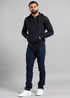 French Connection Navy Cotton Blend Zip Hoody - Large Image 3