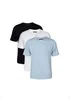 French Connection Blue 3 Pack Cotton Crew Neck Short Sleeve T Shirts - Extra Large Image 1