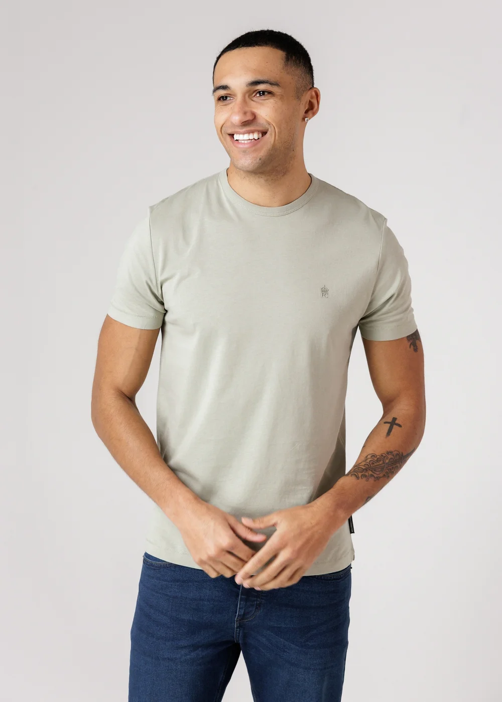 French Connection Blue 5 Pack Cotton Crew Neck Short Sleeve T Shirts - M Image 2