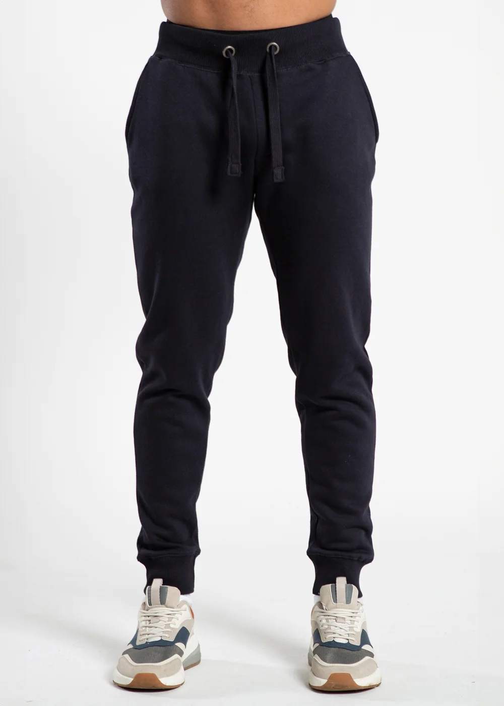 French Connection Navy Cotton Blend Joggers - XL Image 1
