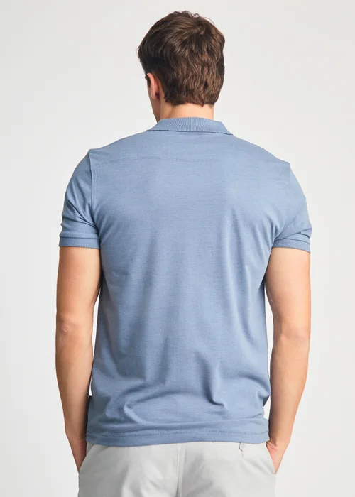 French Connection Blue 3 Pack Cotton Short Sleeve Polo Shirts - XXL Image 3