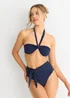 Gini London Navy Twist Front Halter Neck Bikini Top - Size 8 Image 4