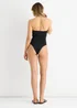 Gini London Black Front Tie Bandeau Swimsuit - Size 10 Image 2