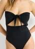 Gini London Black Front Tie Bandeau Swimsuit - Size 10 Image 3