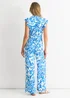 Gini London Blue Floral Ruffle Sleeeves Jumpsuit - 8 Image 2