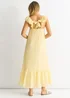 Gini London Yellow Ruffle Short Sleeve Viscose Maxi Dress - 14 Image 2