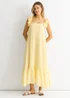 Gini London Yellow Ruffle Short Sleeve Viscose Maxi Dress - 14 Image 1