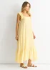 Gini London Yellow Ruffle Short Sleeve Viscose Maxi Dress - 14 Image 4