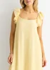 Gini London Yellow Ruffle Short Sleeve Viscose Maxi Dress - 14 Image 3