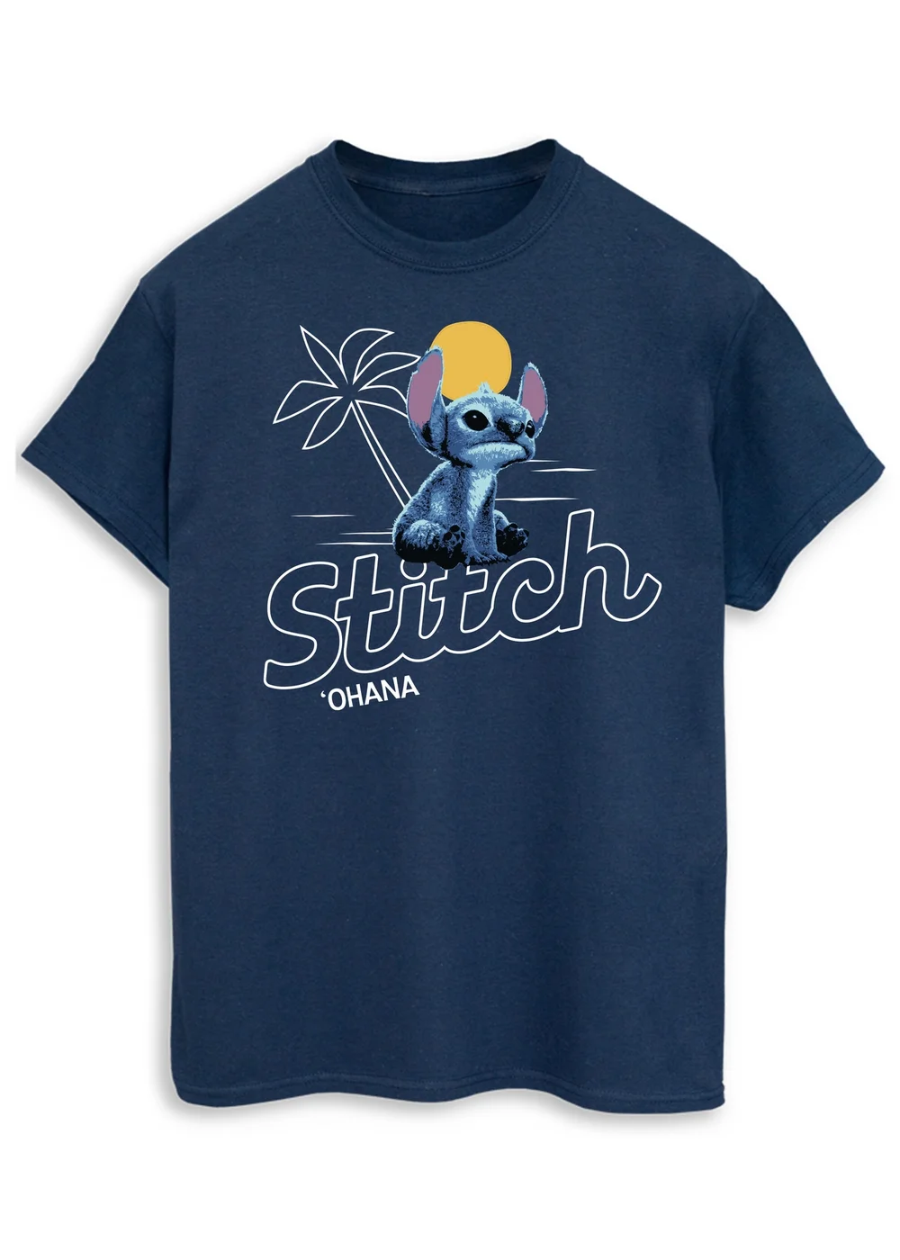 Disney Stitch Ohana Navy T Shirt - Extra Large Image 1