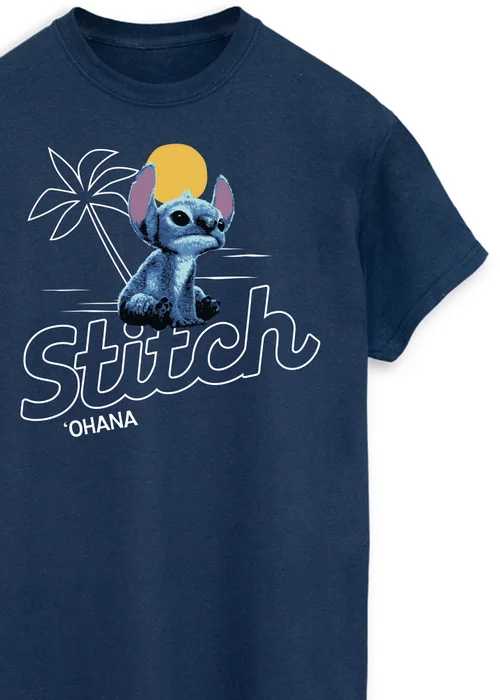 Disney Stitch Ohana Navy T Shirt - Extra Large Image 2