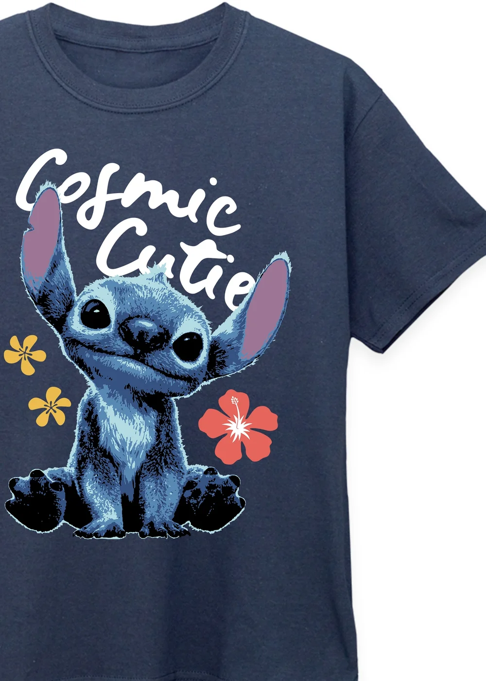 Disney Stitch Cosmic Cutie Kids Navy T Shirt (3-13 Years) - Age 7-8 Years Image 2