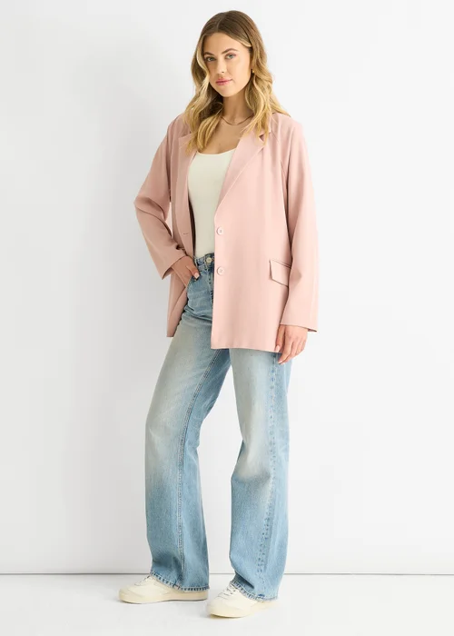 Gini London Blush Oversized Tailored Blazer - S/M Image 1