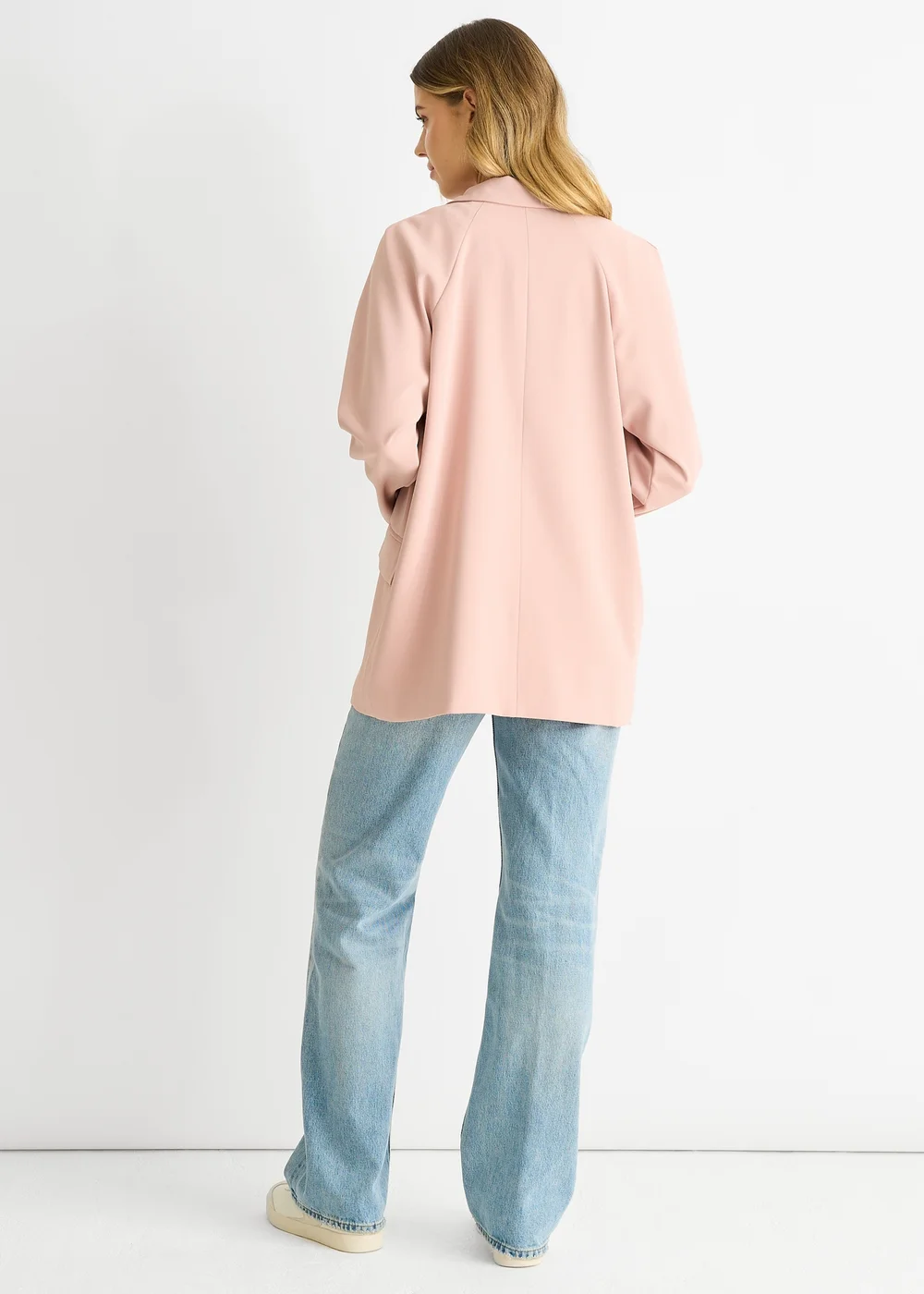Gini London Blush Oversized Tailored Blazer - S/M Image 2