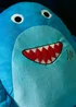 Catherine Lansfield Sheldon the Shark 3D Blue Shaped Cushion (46x42cm) - One Size Image 2
