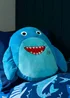 Catherine Lansfield Sheldon the Shark 3D Blue Shaped Cushion (46x42cm) - One Size Image 1