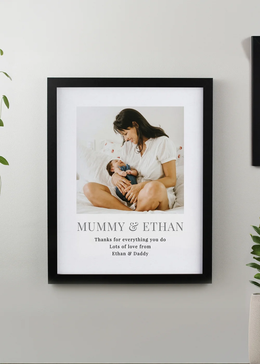 Personalised Memento Company Square Photo Upload Black Poster Frame - One Size Image 2