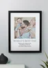 Personalised Memento Company Square Photo Upload Black Poster Frame - One Size Image 1