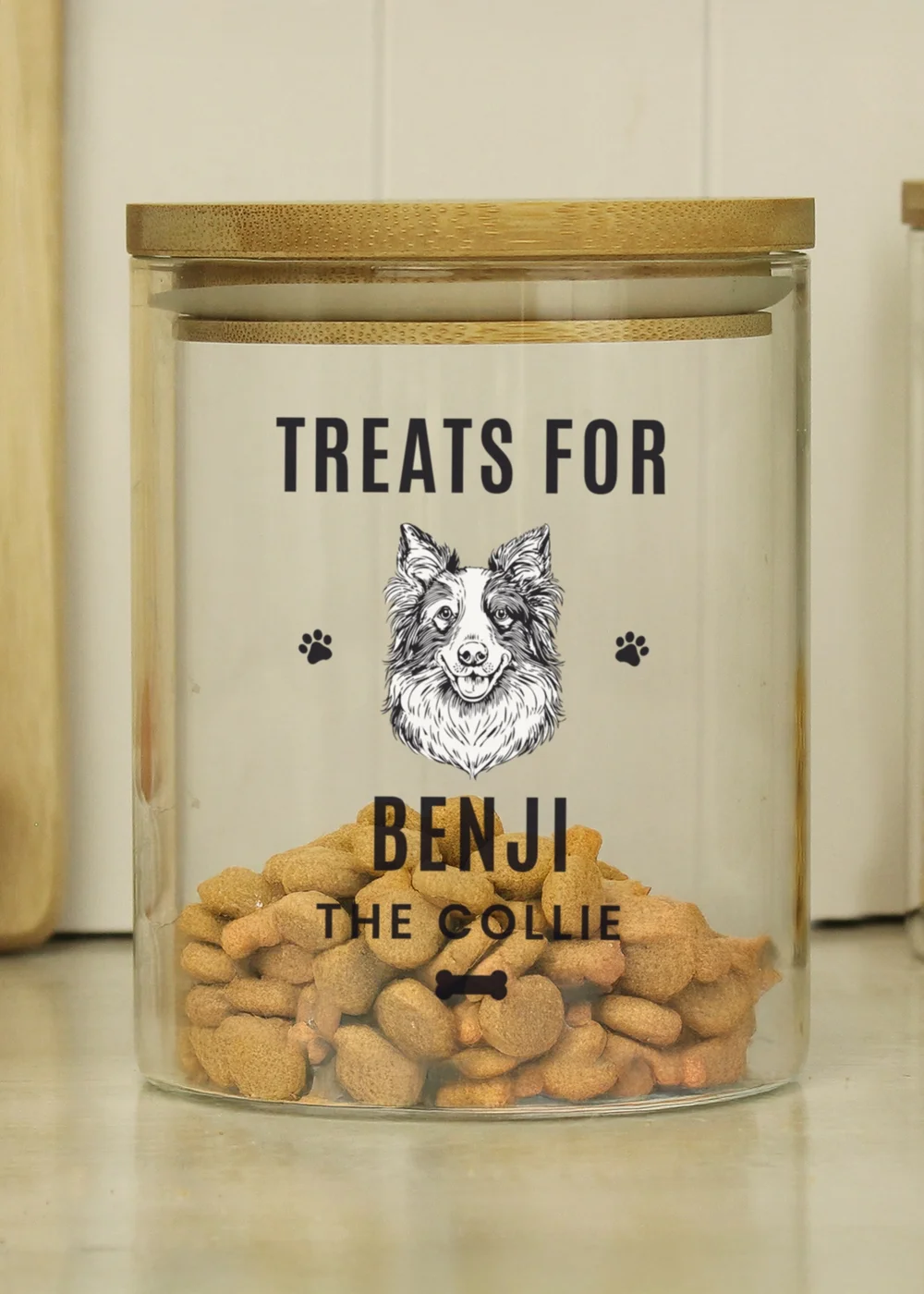 Personalised Memento Company Clear Dog Breed Glass Treat Jar - One Size Image 2