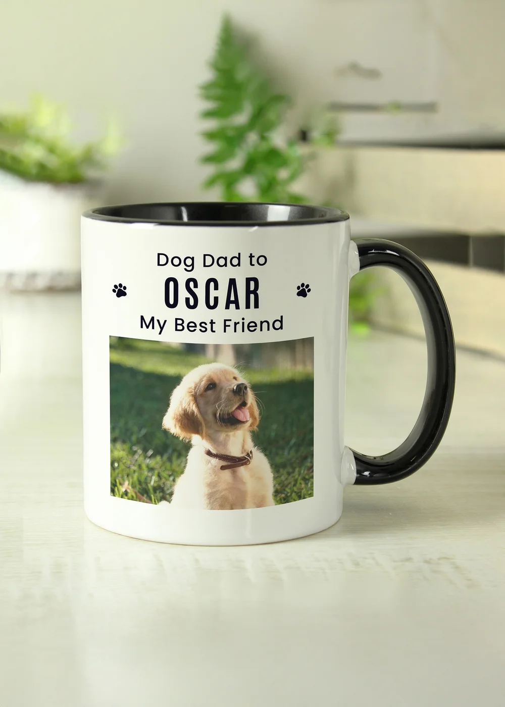 Personalised Memento Company Pet Photo Upload Black Handled Mug - One Size Image 3
