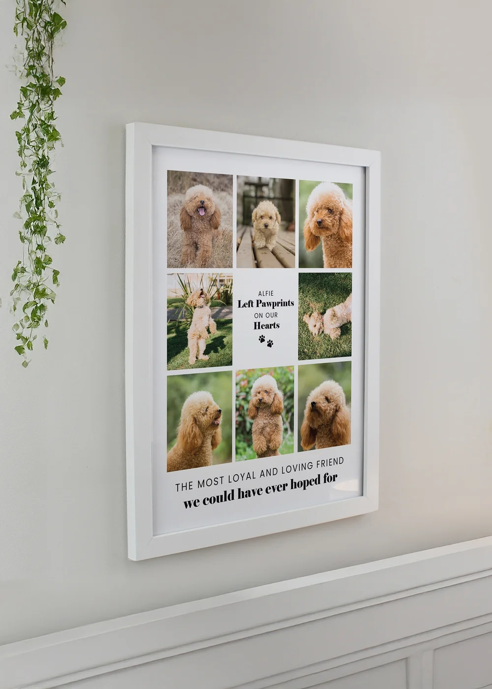 Personalised Memento Company Pet Multi Photo Upload White Framed Print - One Size Image 1