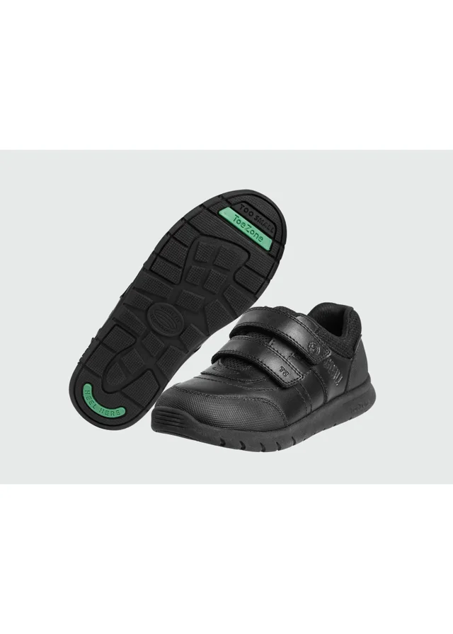 ToeZone Boys Black Strike Football Rip Tape School Shoes