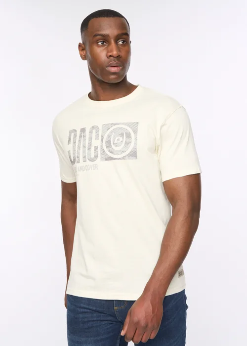 Duck & Cover Off White Hexocamo T-Shirt - Large Image 2