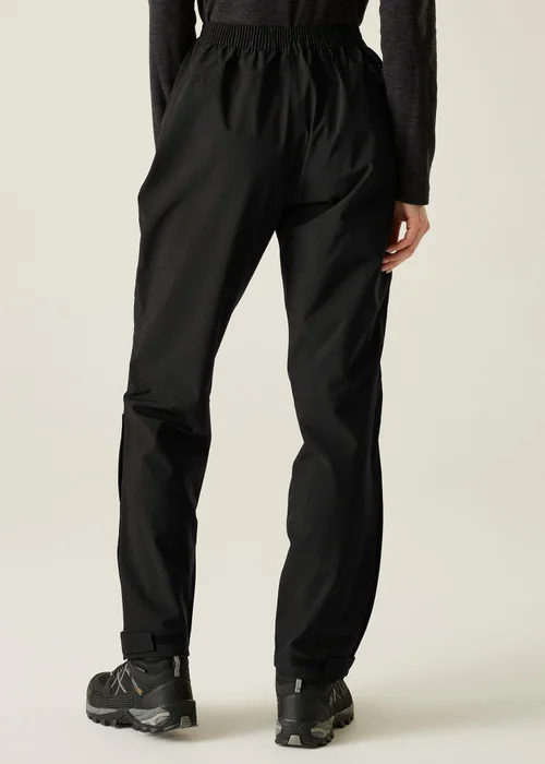 Regatta Black Highton Waterproof Breathable Isotex Stretch Overtrousers - L Image 2