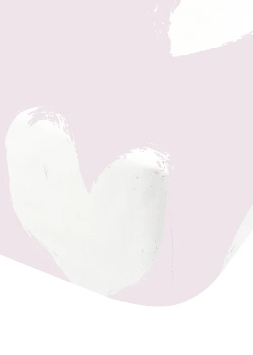 Catherine Lansfield Brushed Cotton Hearts Pink White Fitted Sheet - Junior Image 3