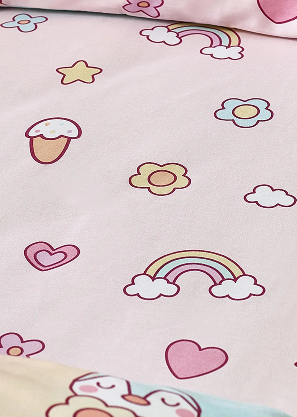 Catherine Lansfield Kids Pink Forever Together Fitted Sheet - Junior Image 2