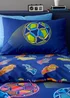 Catherine Lansfield Bright Football Reversible Duvet Cover Set Navy Blue - Single Image 3