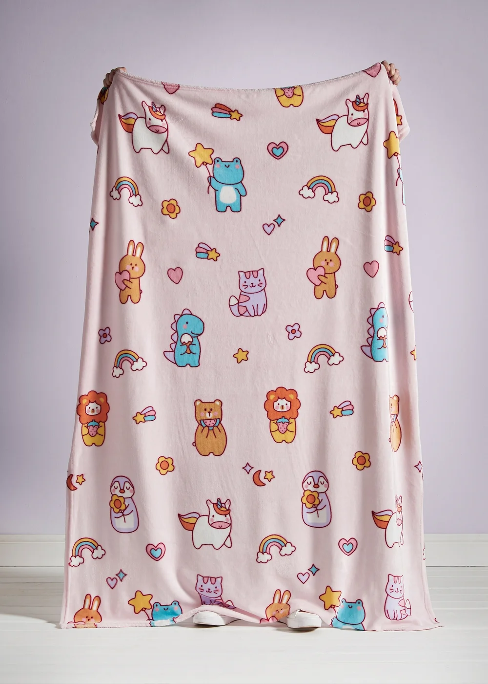 Catherine Lansfield Kids Pink Forever Together Cosy Fleece Blanket Throw - One Size Image 2