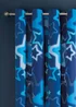 Catherine Lansfield Ombre Stars Fully Reversible Eyelet Curtains Blue - 66W X 72D (168x183cm) Image 1